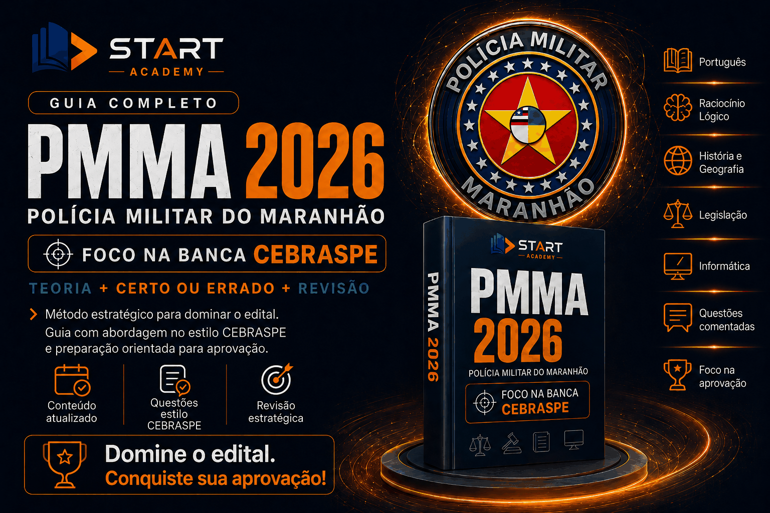 Capa de START - Guia Completo PMMA 2026 — CEBRASPE