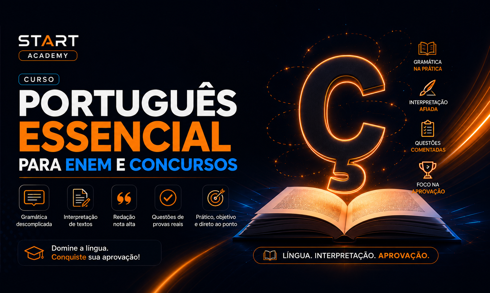 Capa de START Academy - Português Essencial para ENEM e Concursos